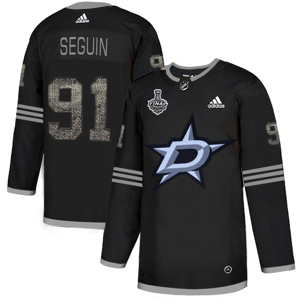 Adidas Men Dallas Stars #91 Tyler Seguin Black Authentic Classic 2020 Stanley Cup Final Stitched NHL Jersey